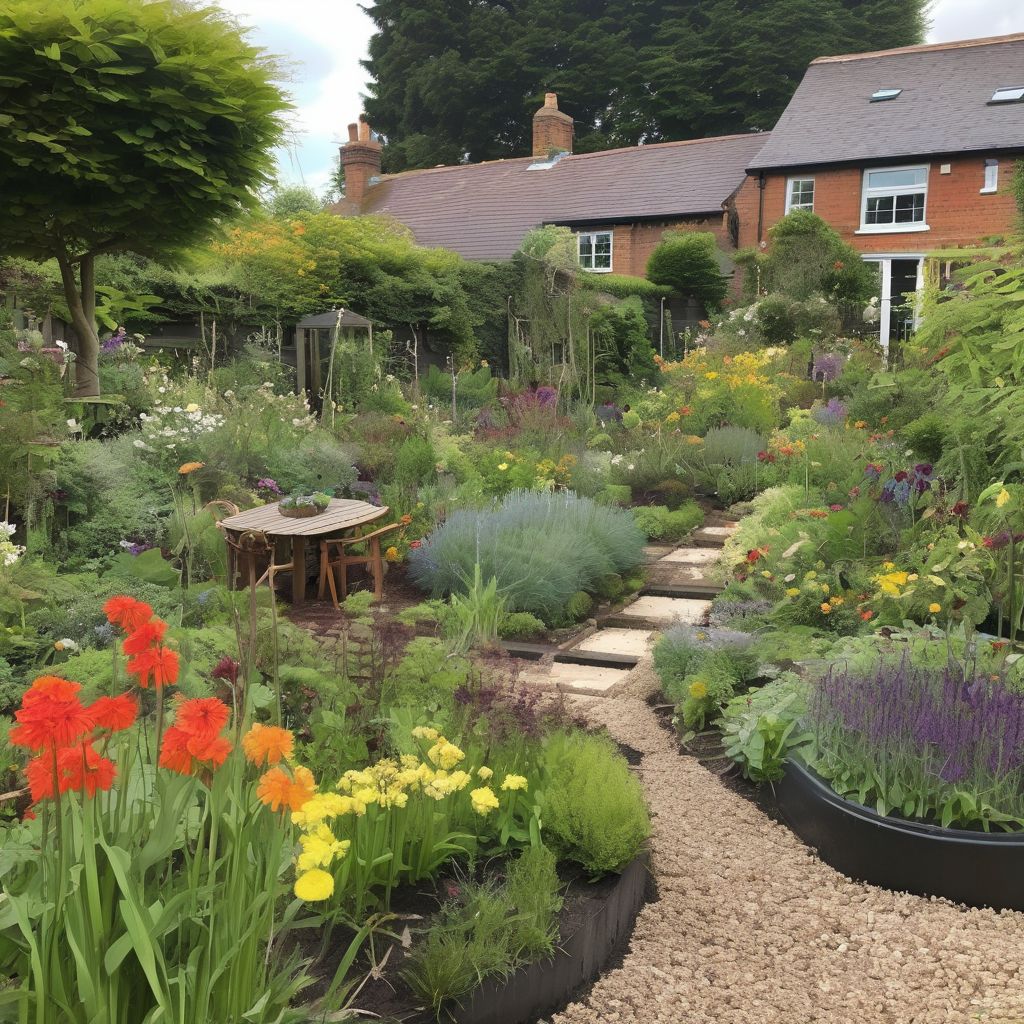 British garden with compost top dressing and peat-free compost