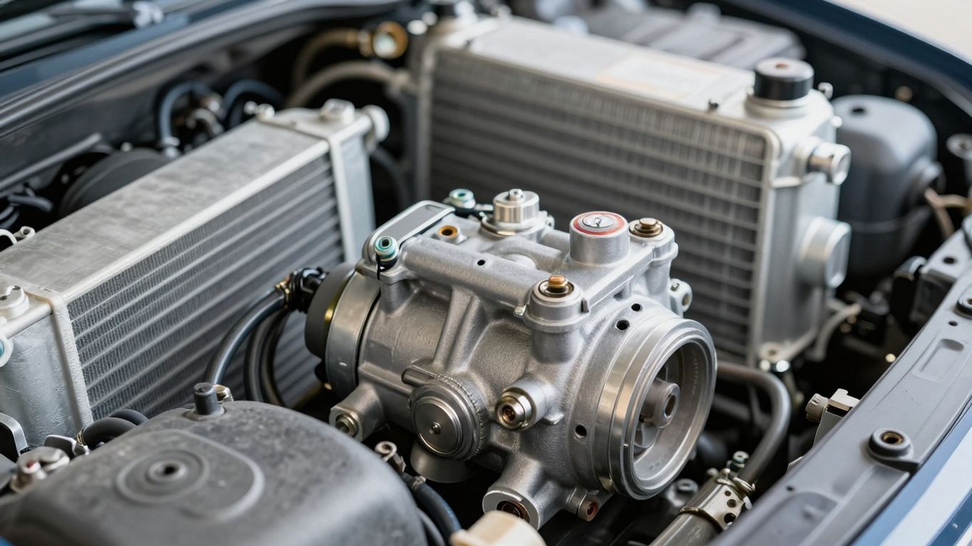 Internal components of the automotive air conditioning system