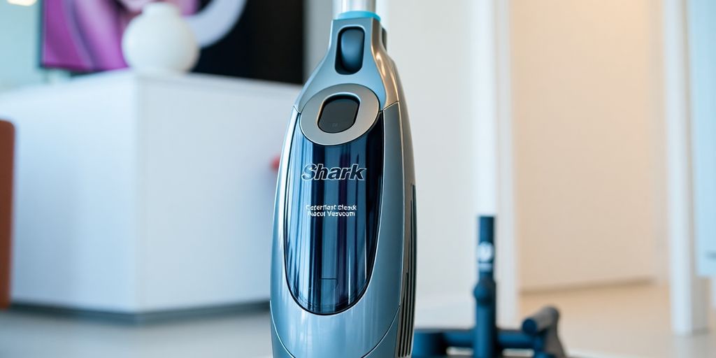 Shark vacuum cleaner with accessories.