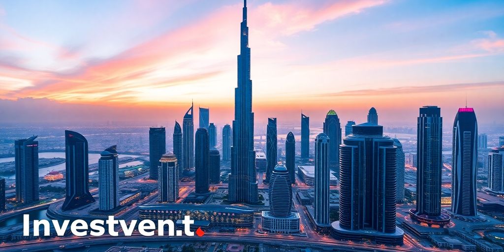 Dubai skyline showcasing modern architecture and investment potential.