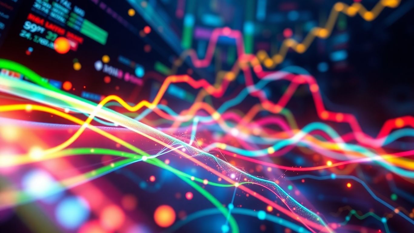 Digital streams and abstract financial growth
