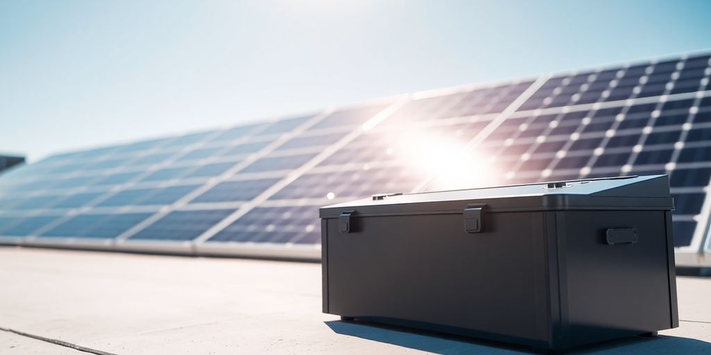 Battery and solar panels