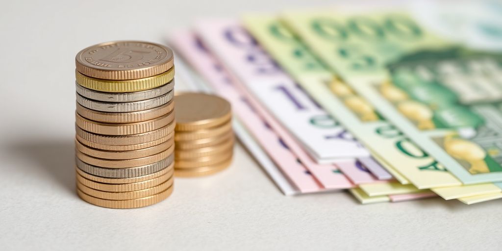 Pièces de monnaie et billets euros