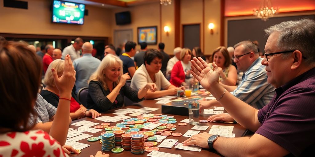 Players enjoying Bingo Plus game in Valencia venue.