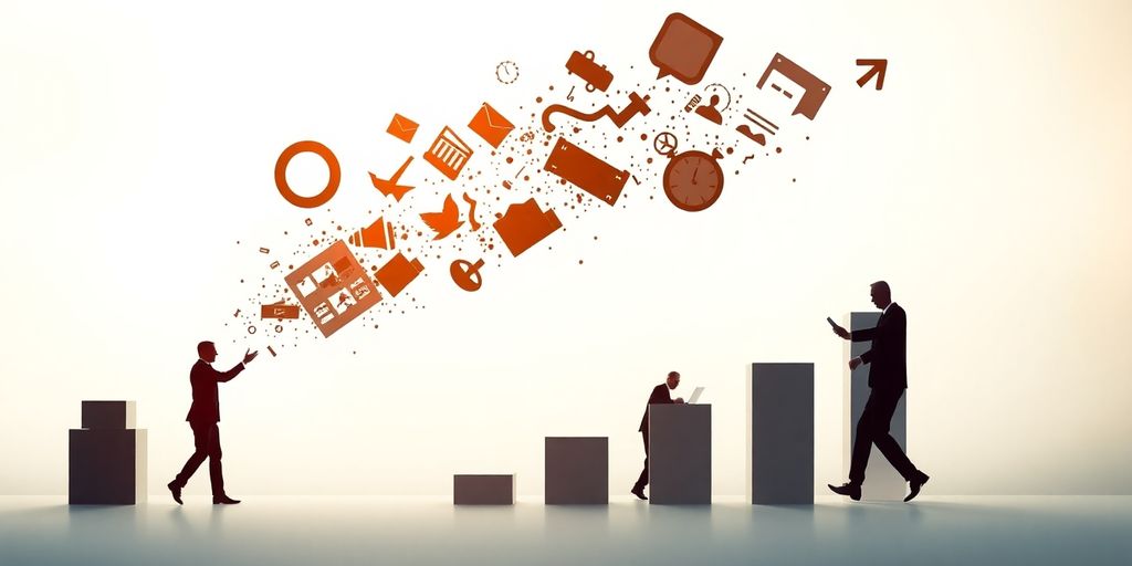 Business growth expanding upwards and outwards.