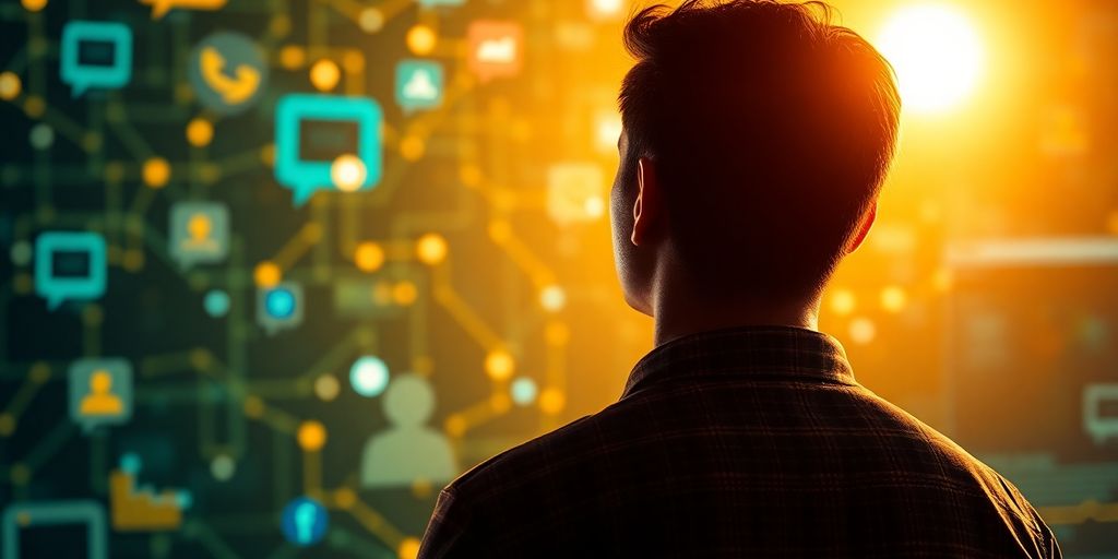 Person achieving success through online learning.