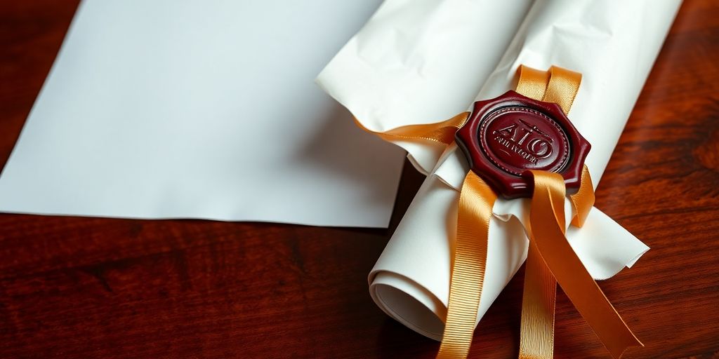 Two distinct legal documents side-by-side with different seals.