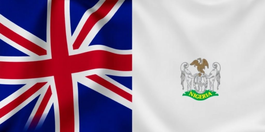UK and Nigeria flags symbolize visa tier discrimination.
