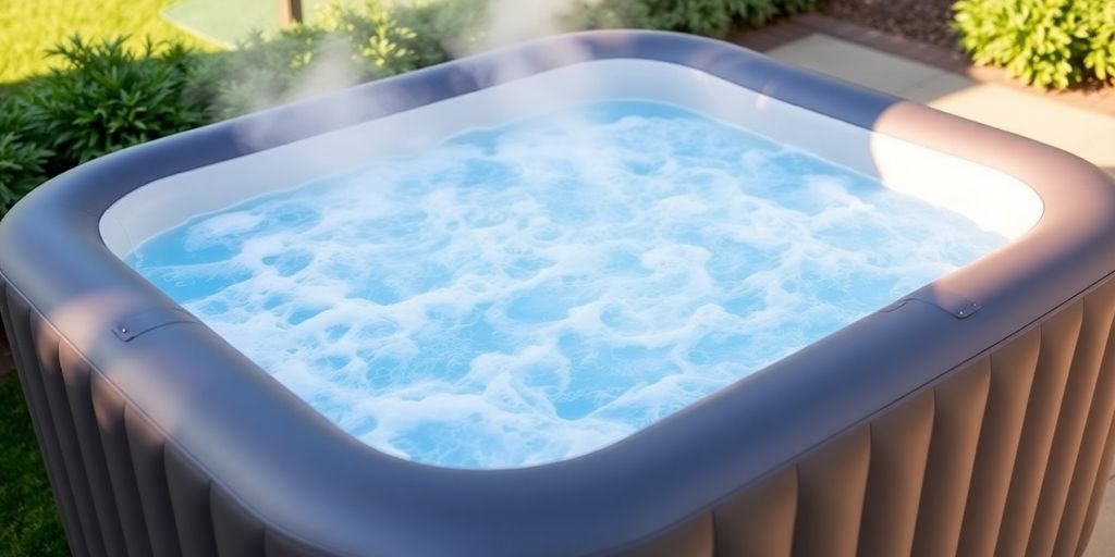 Intex Pure Spa hot tub with water jets.