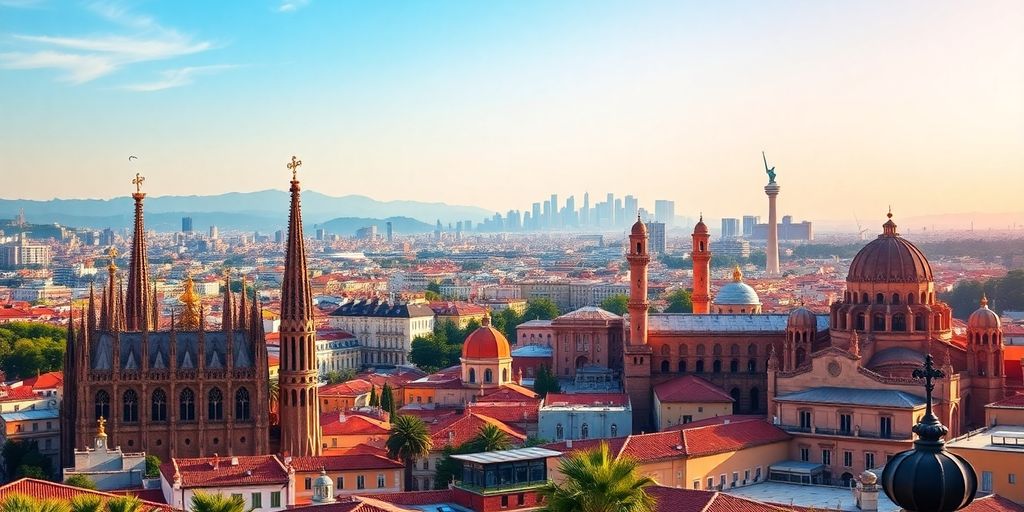 Spanish and American landmarks illustrating expat tax differences.