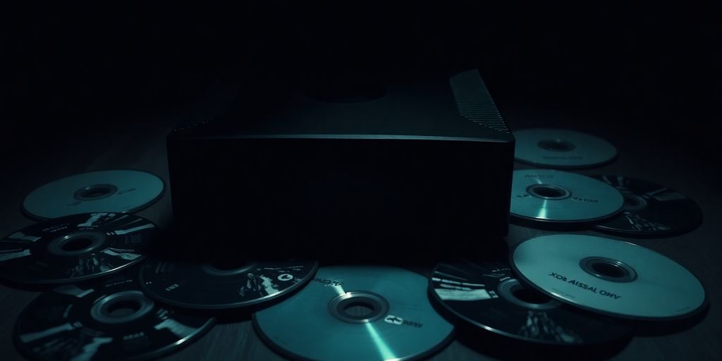 Xbox console, fallen game discs