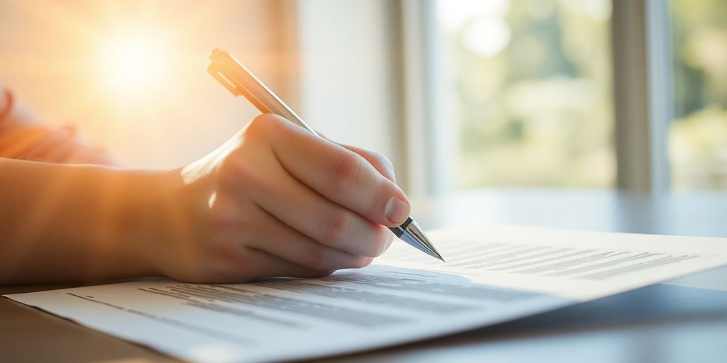 Person reviewing financial documents on a laptop.