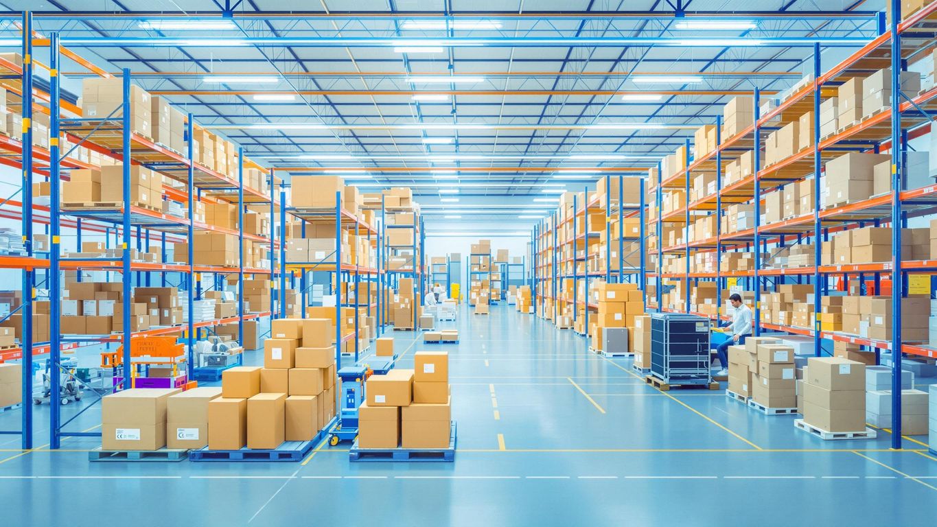 Lager og logistikk i en nettbutikk.