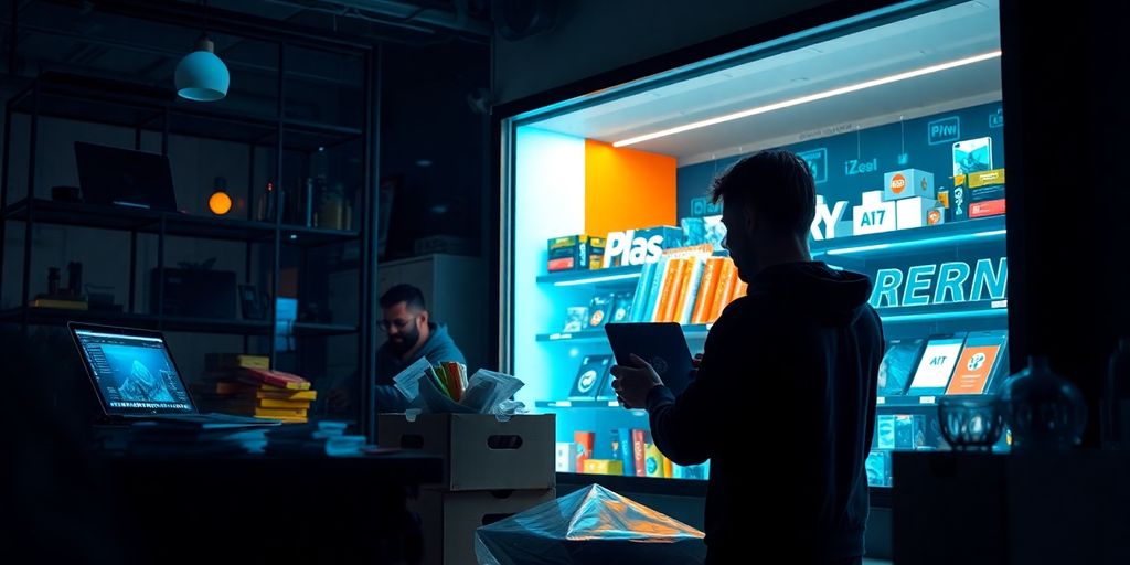 Creator selling digital items online.