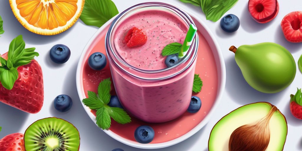 healthy breakfast smoothie with fresh ingredients, weight loss, diet plan, morning routine