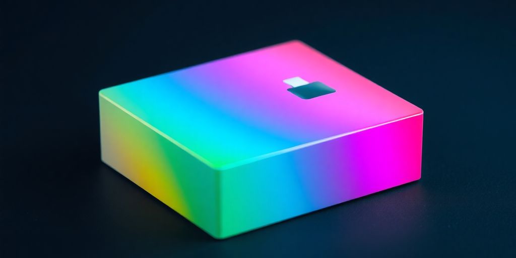 Stylish lightning box with vibrant colors and sleek design.