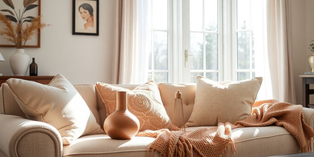Cozy living room filled with stylish home accents.