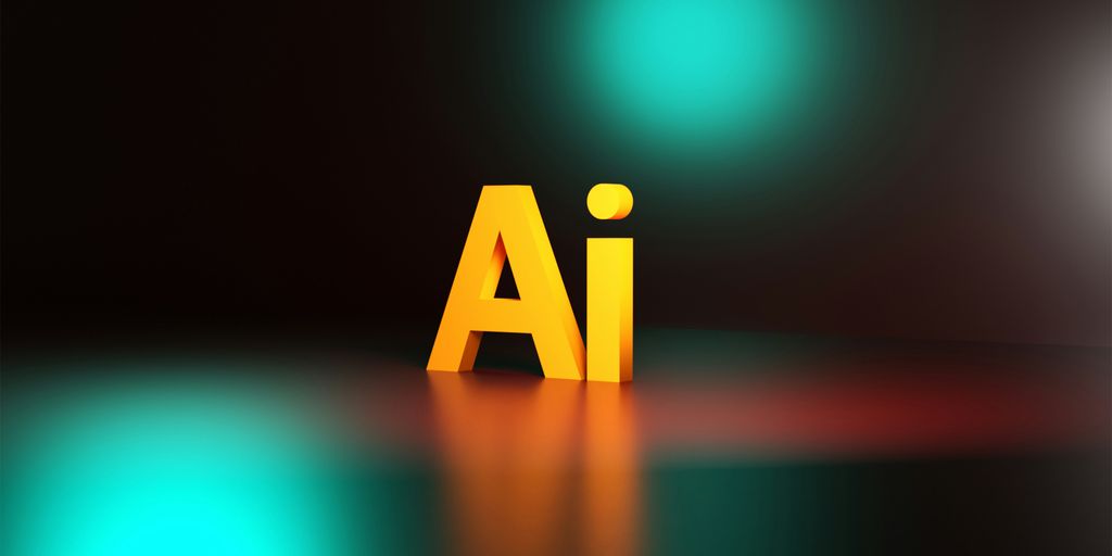 a yellow letter sitting on top of a black floor