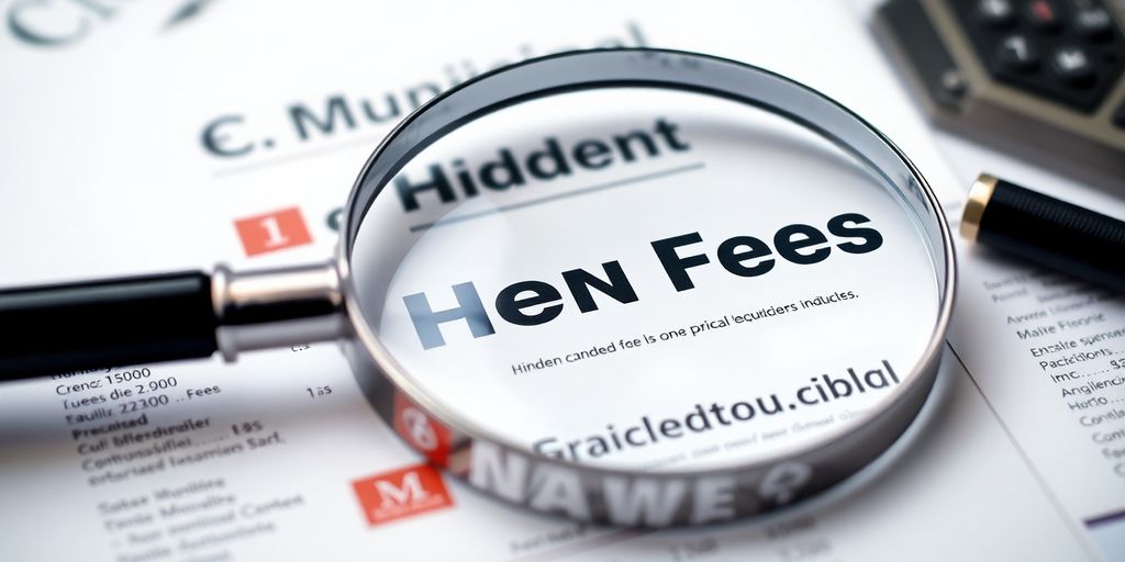 Lentille de gros plan sur des documents financiers.