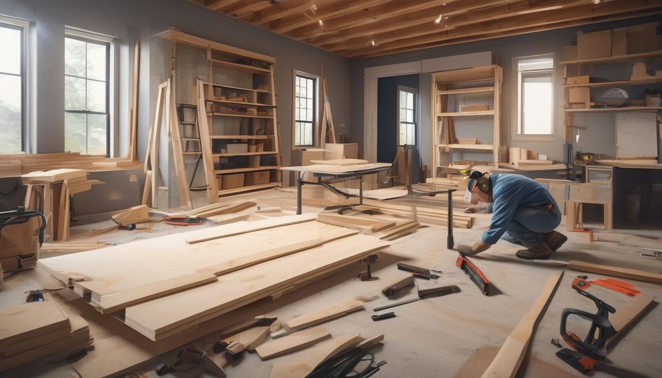 carpenter working on home project with efficient project management