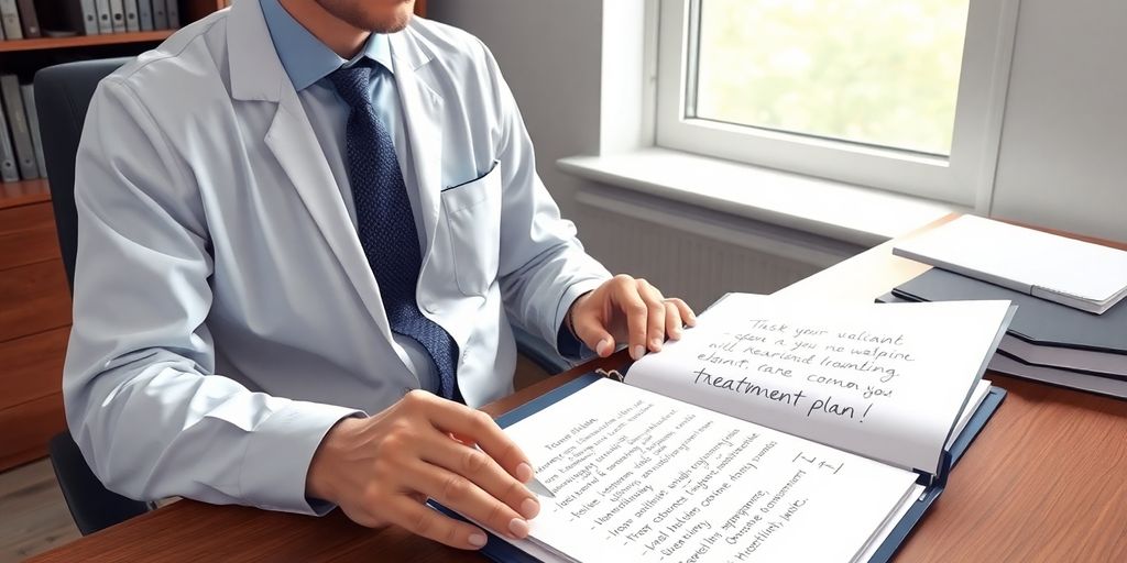 Psychiatrist with a treatment plan.