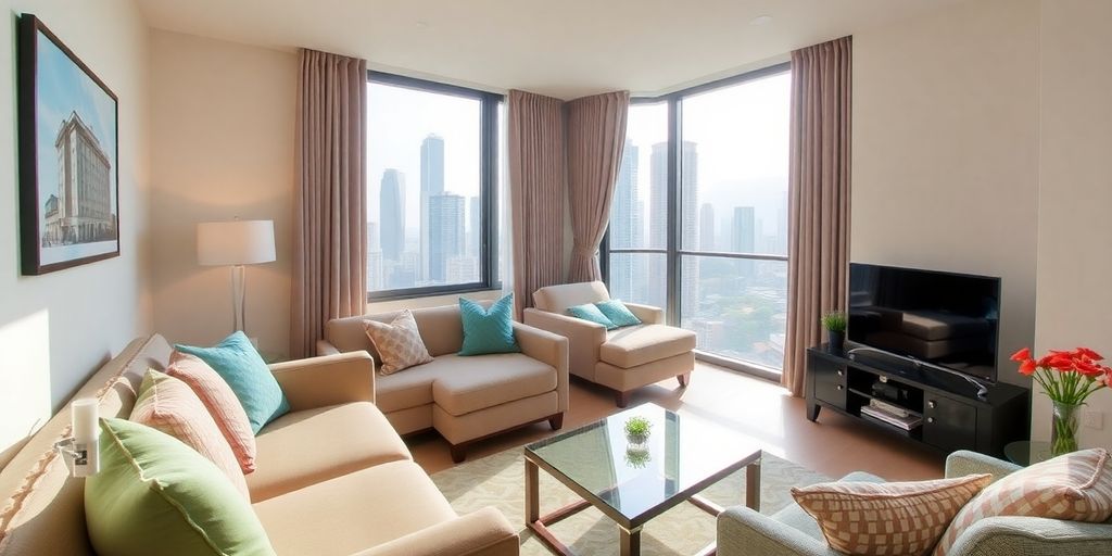 Stylish short-term rental apartment in Hong Kong.