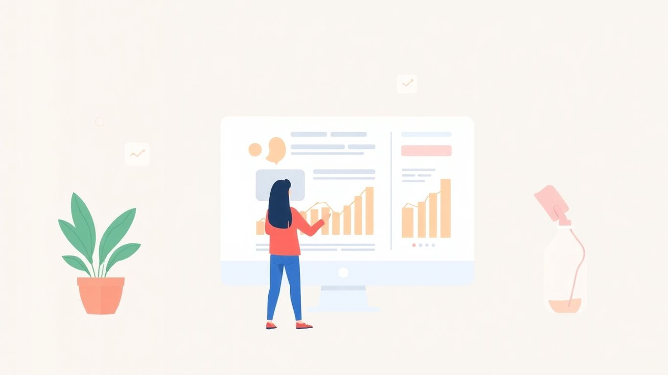 Illustrasjon av brukeradferd med myke farger.