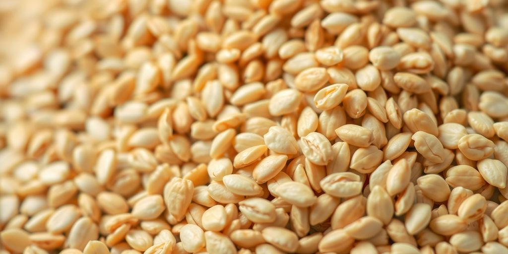 High-quality sesame seeds close-up