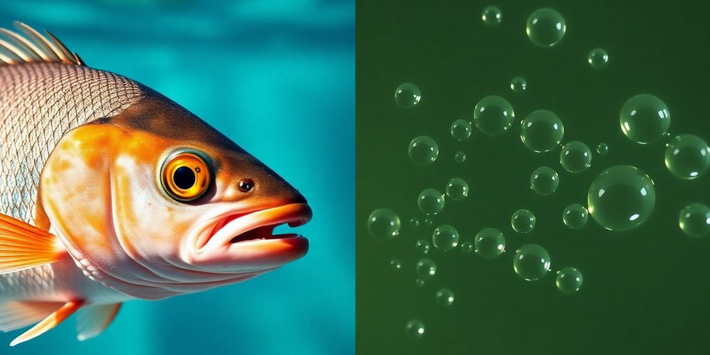 Two distinct fish swimming in clear blue water.
