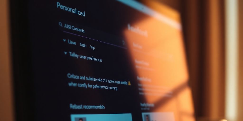 Computer screen with personalized content for service businesses.