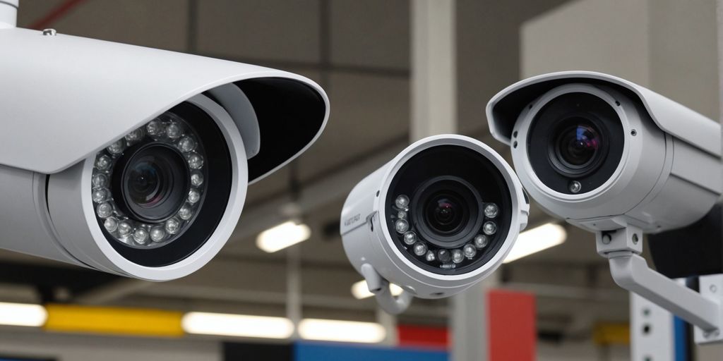 Analogue and IP CCTV cameras side by side