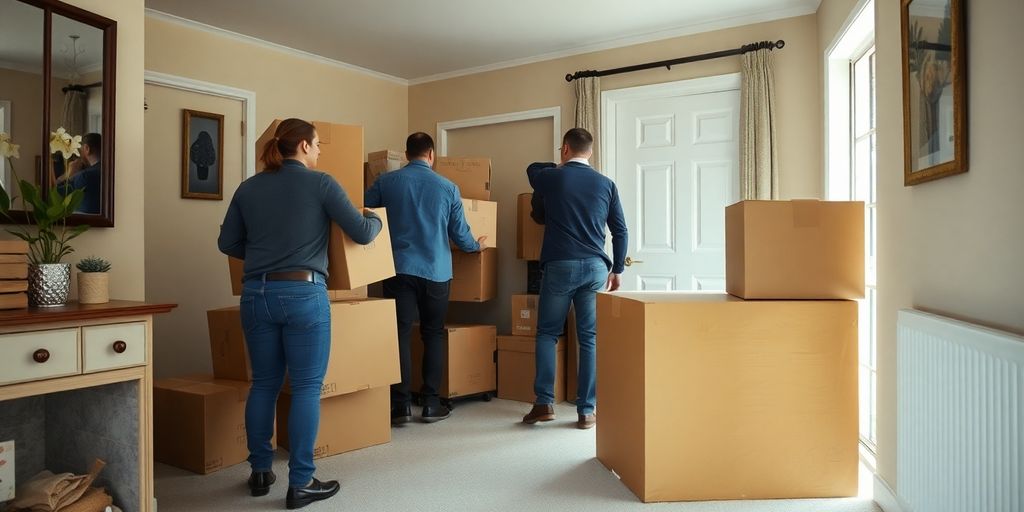 Débarras complet d'une maison par des professionnels.