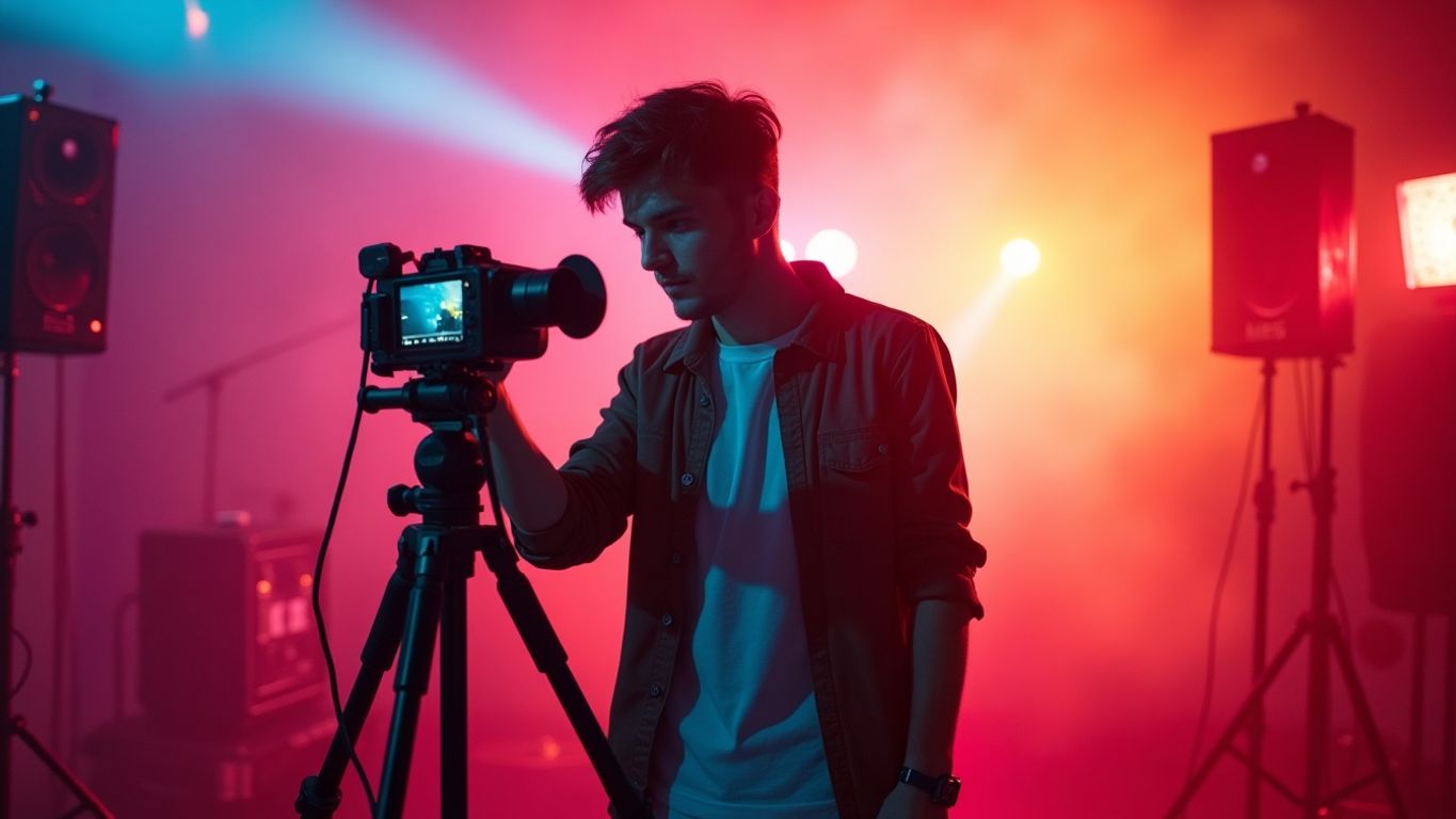 Person filming a dynamic faceless video for Instagram.