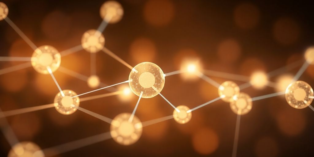 Customer data flowing through connected spheres.