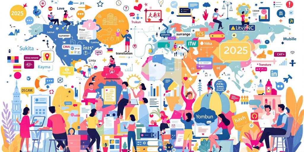 Diverse professionals collaborating on translation projects in 2025.