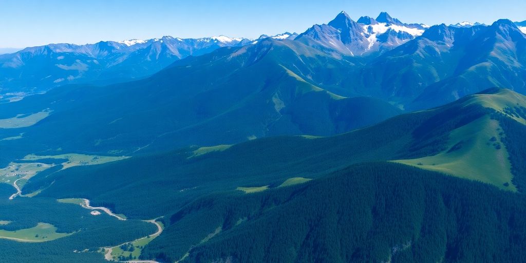 Vue aérienne des montagnes Tatras en Pologne.