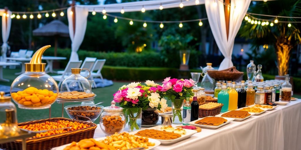 การจัดเบรคอีเว้นท์กลางแจ้งที่สวยงามและมีชีวิตชีวา