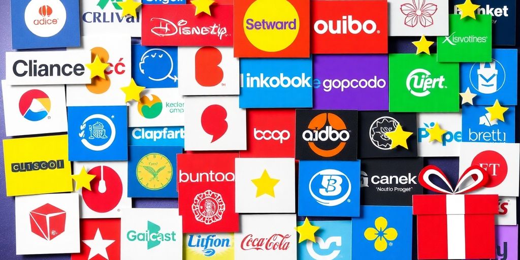 Brand logos merging with customer loyalty rewards.