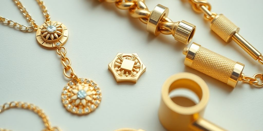 Bijoux en or et produits industriels en or.