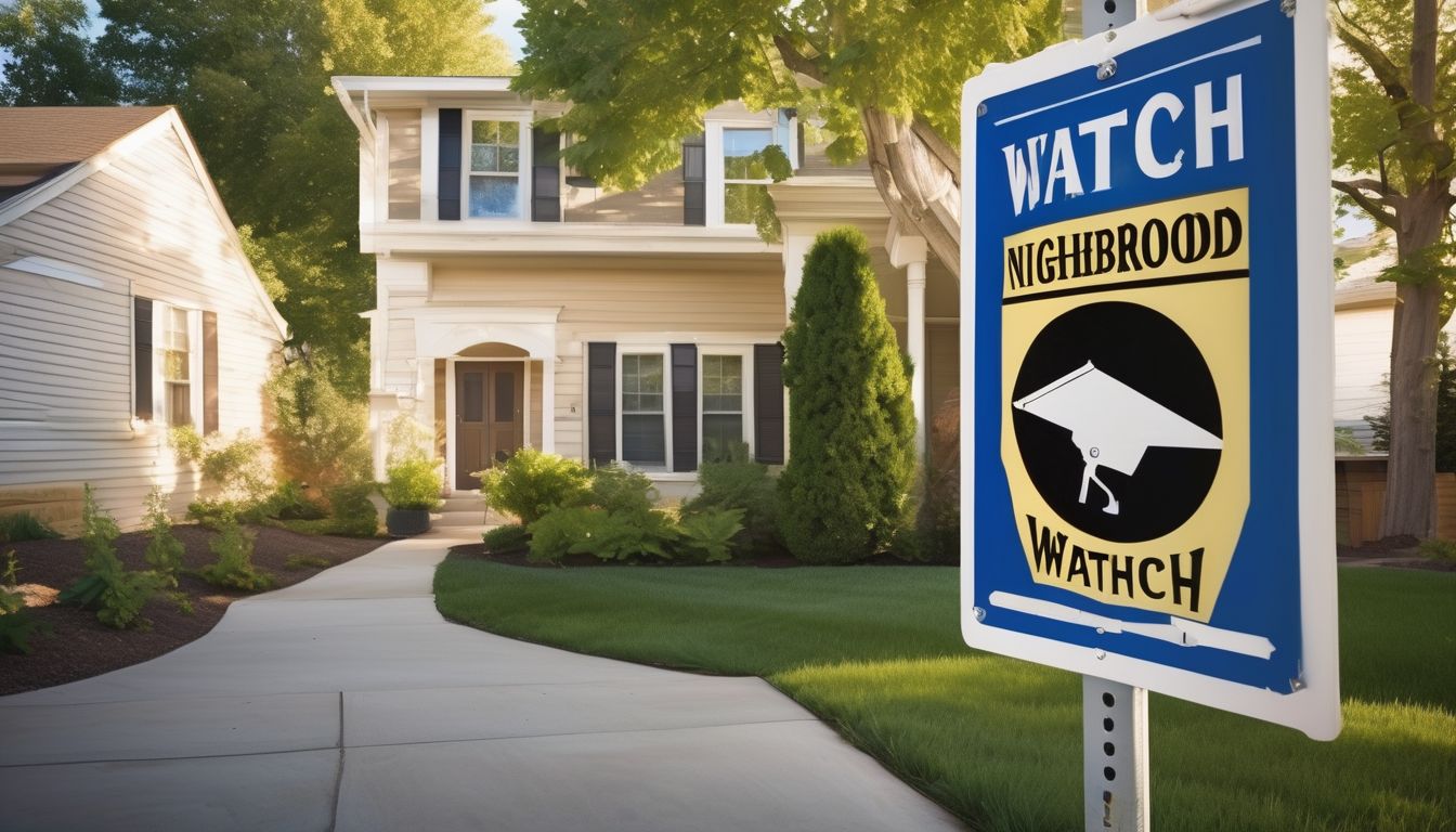 neighborhood watch sign in a suburban community