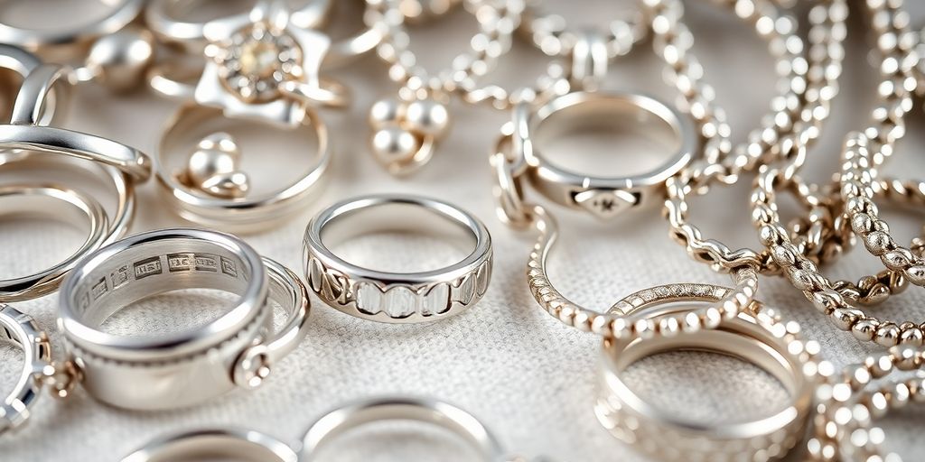 Bijoux en argent brillant