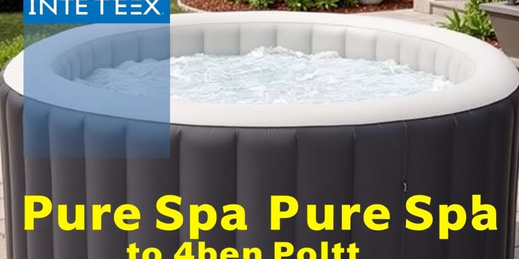 Intex PureSpa 4 Person Hot Tub exterior view.
