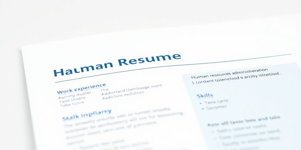 Professional, illustrative human resources administrator resume.
