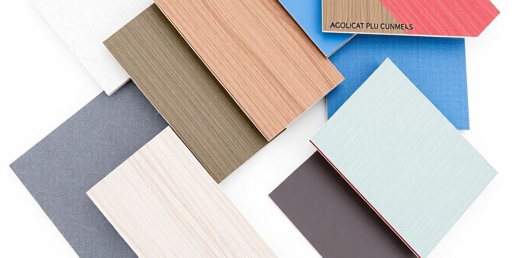 Customized PU sandwich panels in diverse colors and textures.