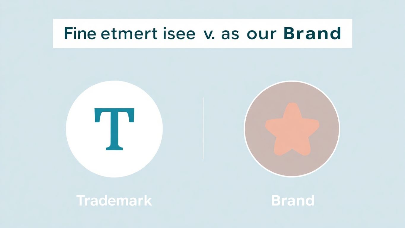 Illustrasjon av forskjell mellom varemerke og merkevare.