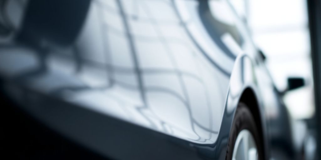 Nahaufnahme eines Gebrauchtwagens zur Fahrzeugzustandsprüfung.