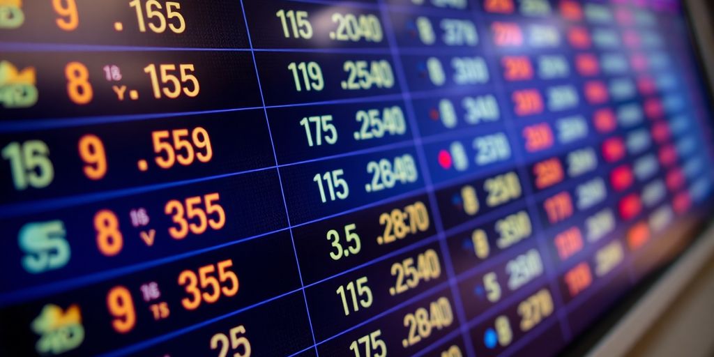 Sports betting odds display with money lines.