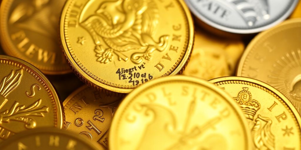 Pièces d'or rares avec des erreurs de frappe.