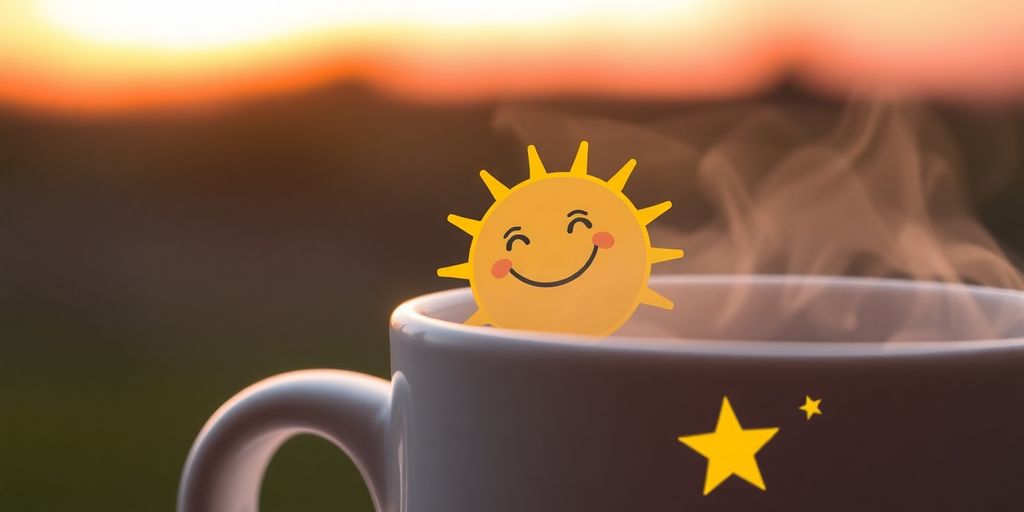 Lustiger Freitag Morgen Kaffee Sonnenaufgang