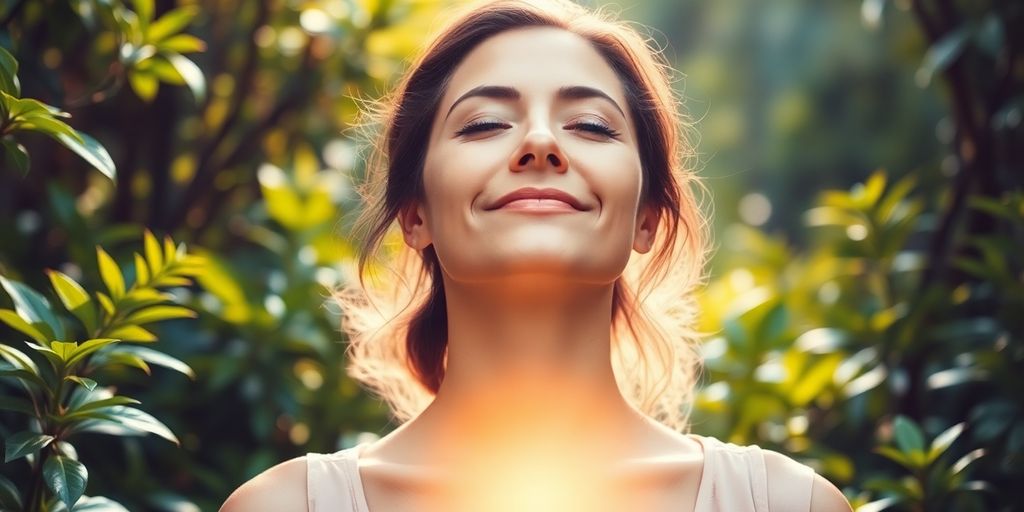 Woman trusting her inner compass towards joyful fulfillment.